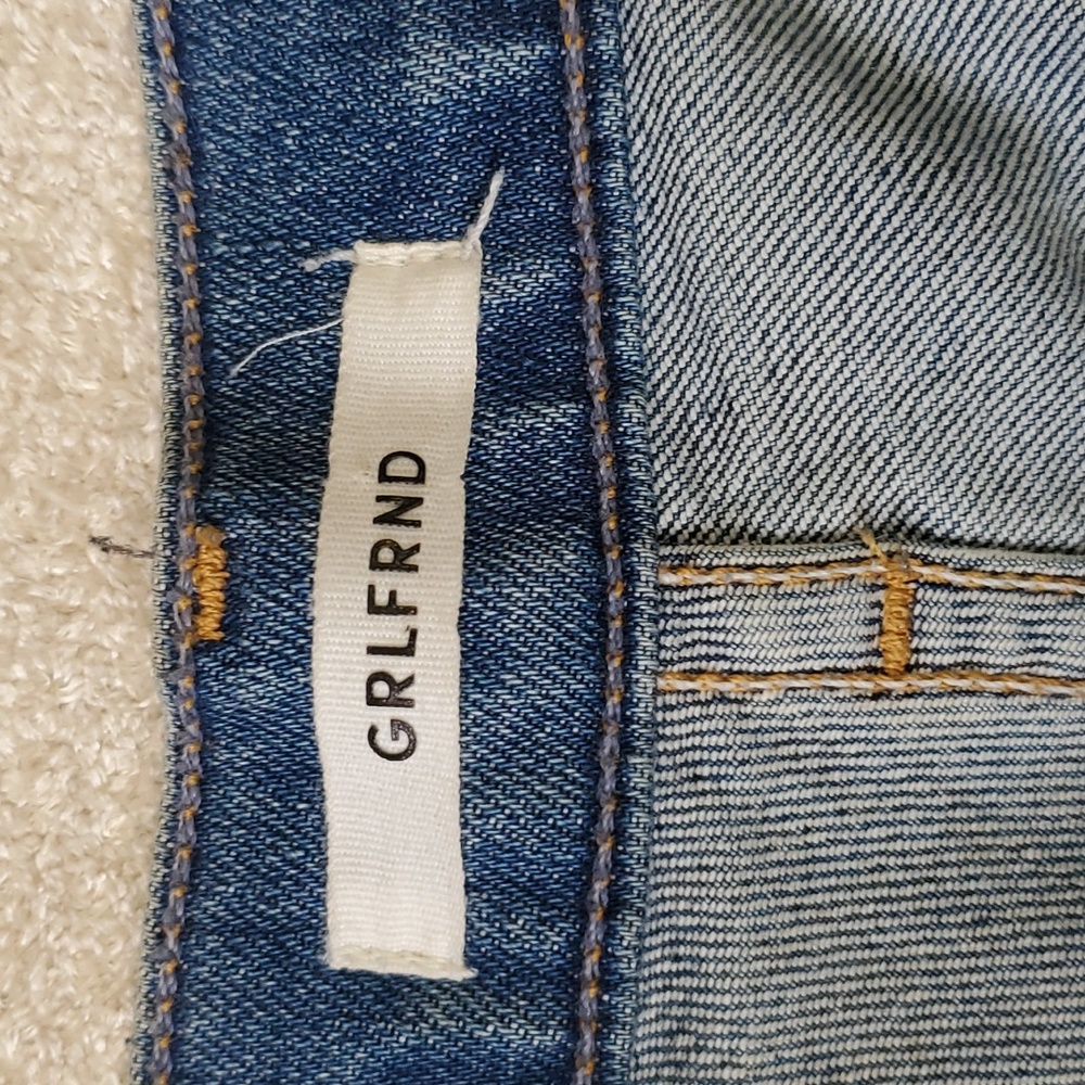 Grlfrnd Naomi women's highrise cut off crop distressed jeans size 31 - Picture 6 of 16